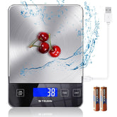 TRUDIN front view of digital scale showing display and platform, precise readings benefit