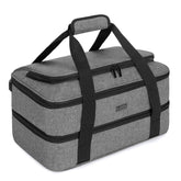 Trunab front view of carrier showing dual compartments and durable exterior for secure transport