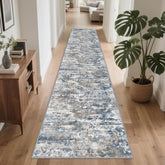 TTelephant front view of runner showing size and abstract design, improves hallway style