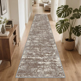 TTelephant front view of 2x10 runner showing abstract brown design and full length benefit