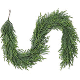 Tulvend garland front view showing full 5ft greenery and classic look