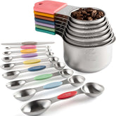Turewin front view of full 16-piece set showing neat organization and stainless finish