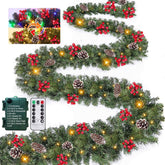 TURNMEON front view showing full 18ft garland length and packaging benefit
