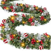 TURNMEON garland full-length front view showcasing festive arrangement benefit fullness
