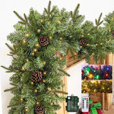 TURNMEON full-length garland on mantel showing festive curb appeal