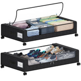 Tututry front view underbed bin showing compact footprint and tidy storage benefit
