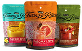 TWANG-A-RITA front view of three-pouch set showing flavor labels and packaging