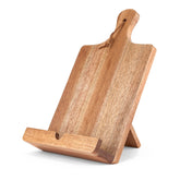Twine acacia wood stand front view showing stable base and handle for practical use