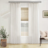 TWODRAPES front panel hung in living room for refined privacy