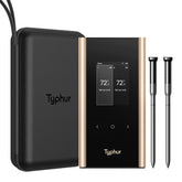Typhur front view of Sync Gold base showing clear readout and control buttons for convenience