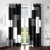 Tyrot front view of both 84 inch panels showing pattern and benefit of full blackout