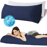 Ubauba navy body pillow front view showing full-length support benefit