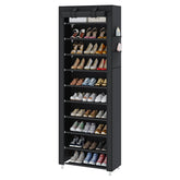 UDEAR front view full rack showing vertical shoe storage and tidy entryway