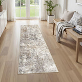 UERMEI runner front view showing neutral brown-grey abstract design and modern appeal
