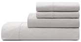 UGG Hedi front view of queen sheet set packaging showing elegant gray finish and brand