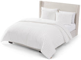 UGG Kenzie front view showing white comforter and two shams, adds cozy elegance