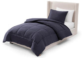 UGG Leonora front view navy showing neat styling and cozy benefit
