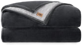 UGG Nita front view showing charcoal gray blanket and elegant finish for bedroom