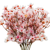 Uieke front view of eight-pack silk cherry blossom branches showing full set and packaging benefit
