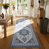 UKISS runner rug front view showing full vintage pattern and entryway protection