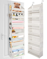 ULG front view of organizer showing six large pockets and neat storage benefit