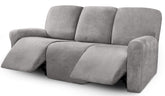 ULTICOR front full cover displayed on three-seater recliner protecting upholstery