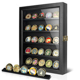 ULTRGEE front view acrylic panel showcasing coins and UV protection benefit