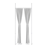 Umbra Anywhere front view in white showing full rod and clean finish benefit