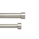 Umbra Cappa front view showing nickel finish and dual rods for styling