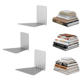 Umbra front view set showing three silver floating shelves and neat display benefit