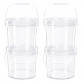 UMETASS clear bucket front view showing full set and labels for easy identification