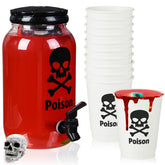 Umigy skull dispenser front view showing spooky design and easy pouring