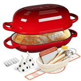 Umite Chef 5QT enameled Dutch oven front view showing robust build and color benefit