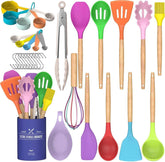 Umite Chef front packaging and holder showing full 33-piece colorful set benefits