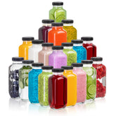 umud clear bottles front packaging showing set of 20 and lids for organized storage