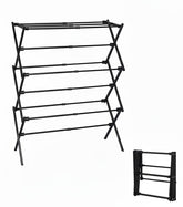 UNICCA full view three-tier drying rack sturdy heavy-load support