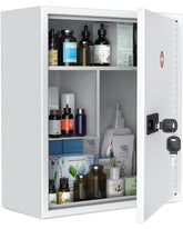 Uniclife front view of mounted cabinet showing secure locking and clean design