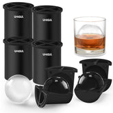 Unigul front packaging showing complete clear ice ball maker set and benefits