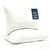 UNIKOME front packaging showing two pillows, luxury hotel feel