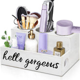 Unistyle front view countertop organizer showing tidy tool storage and visual appeal