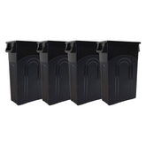 United Solutions front view showing slim trash can and space saving benefit