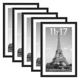 upsimples black 11x17 frame front view shows sleek look and easy display