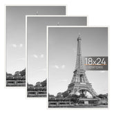 upsimples front view of white 18x24 frame showing clean display benefit
