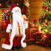Uten Santa front view showing festive coat and stable stance for instant décor