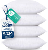Utopia Bedding front packaging of 12x24 set of 4 showing neat compressed box and contents benefit fast delivery