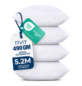 Utopia Bedding front packaging showing four compressed pillow inserts for easy unpacking and restoration