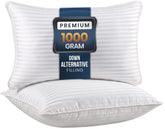 Utopia Bedding queen pillows front packaging showing set of two and convenience