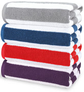 Utopia Towels front-packaging showing four striped towels, clear color choice benefit