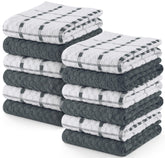 Utopia Towels front packaging showing 12 grey towels, value and convenience