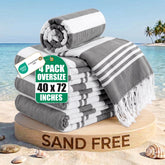 Utopia Towels front pack grey showing four towels and value